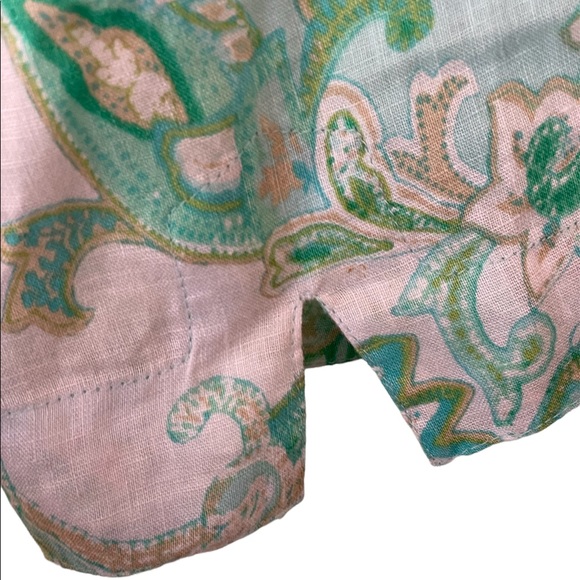 Embellished paisley print linen tunic - Picture 4 of 5